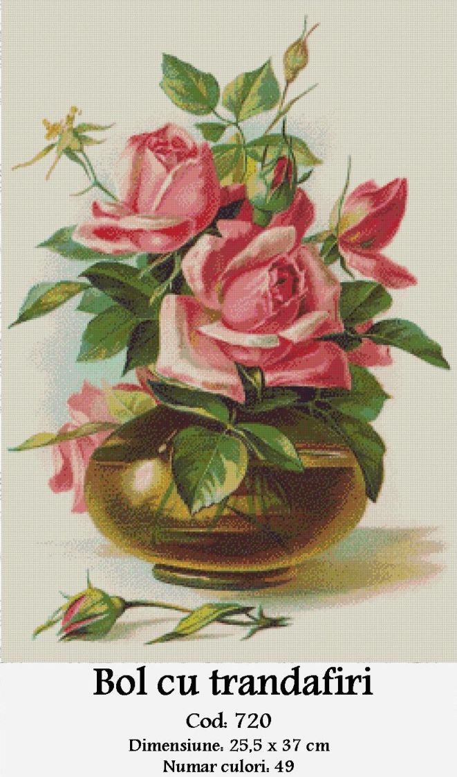 Set Goblen - Bol cu Trandafiri